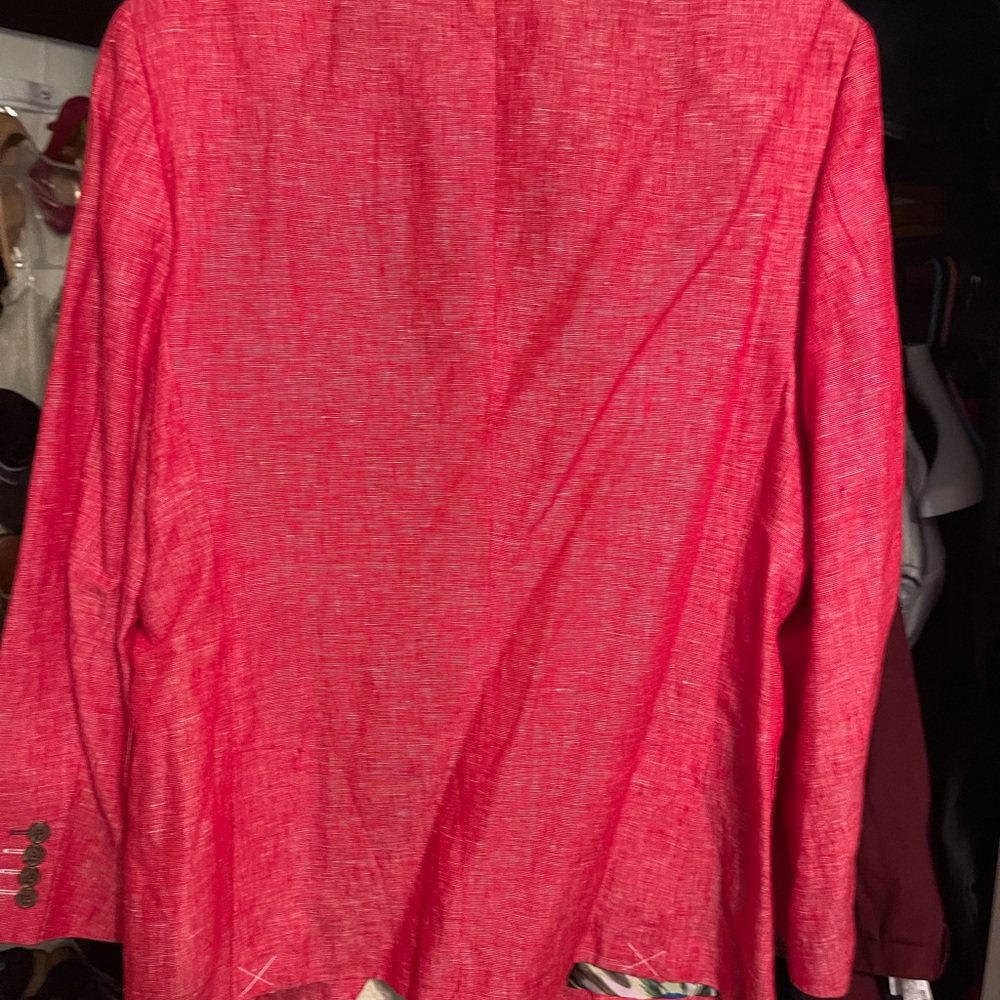 Red Linen Jacket - Picture 2 of 4